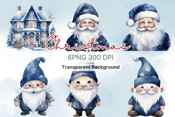 Blue Christmas Gnome Santa Clipart Review