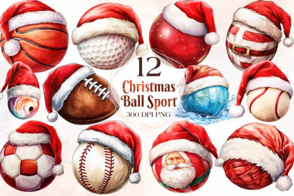 Christmas Balls for Sport Clipart Bundle