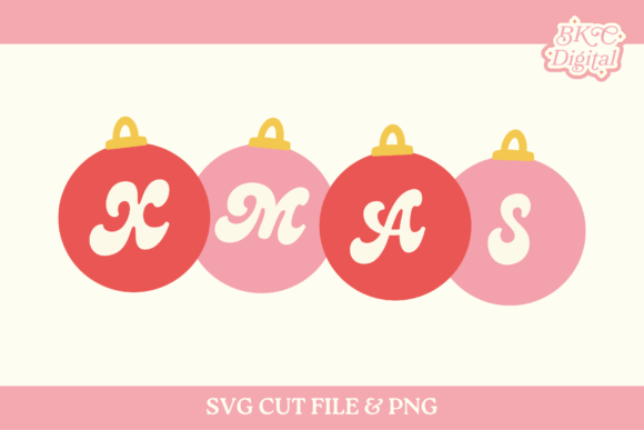Christmas Bauble Groovy SVG PNG Review for Illustrations
