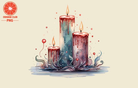 Christmas Candles Watercolor 3: A Designer’s Review of Seasonal Illustrations
