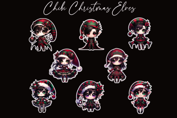 Christmas Chibi Elves Review for Modern Illustrations