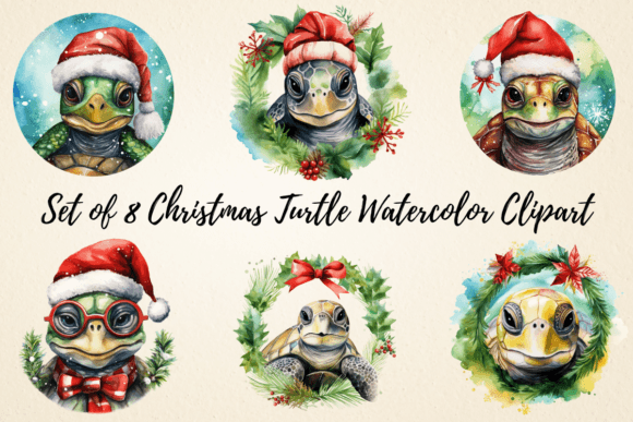 Christmas Turtle Watercolor Clipart: A Designer’s Review