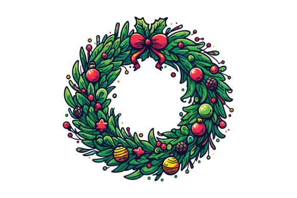 Christmas Wreath Design: Illustrations for Handmade Crafters