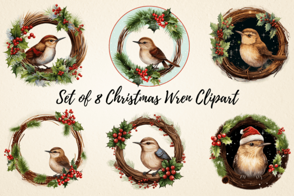 Christmas Wren Clipart Bundle: A Review of Seasonal Illustrations for Digital Publishing