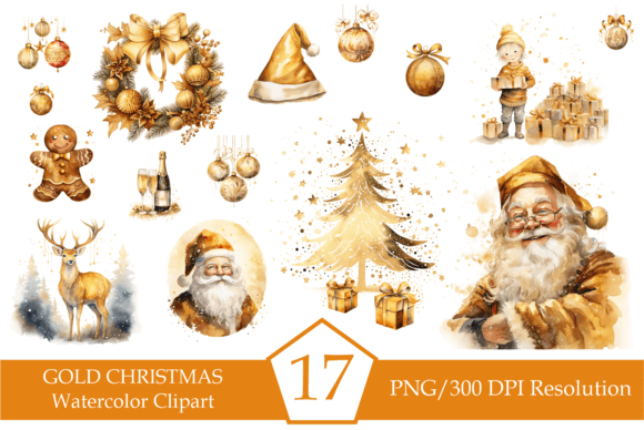 Gold Christmas Sublimation Bundle Review for Illustrations