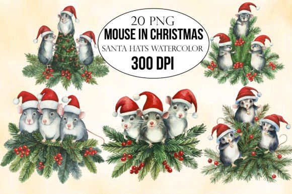 Mouse in Christmas Santa Hats Watercolor: A Review for Sellers