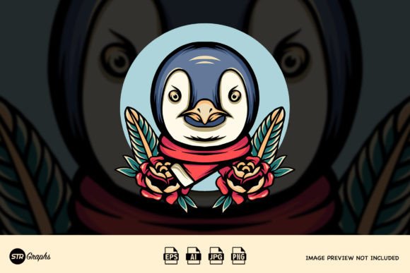 Penguin Christmas and Roses: A Review of Illustrations for Editorial Design