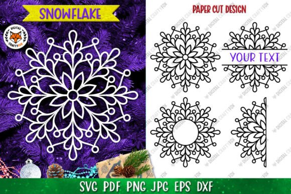 Snowflake Monogram, Christmas Ornament: A Seller’s Review of This Illustrations Asset