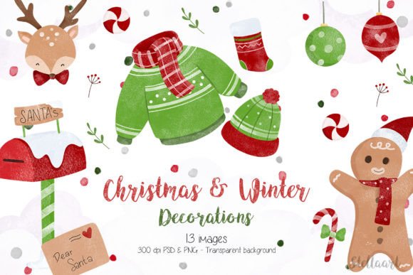 Watercolor Winter and Christmas Ornament: A Designer's Review of Seasonal Illustrations