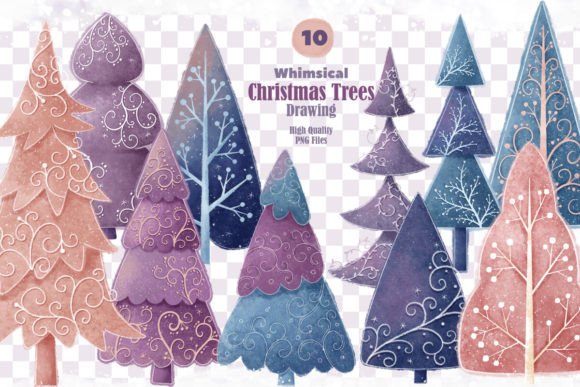 Whimsical Christmas Trees Collection: A Designer's Review of Illustrations